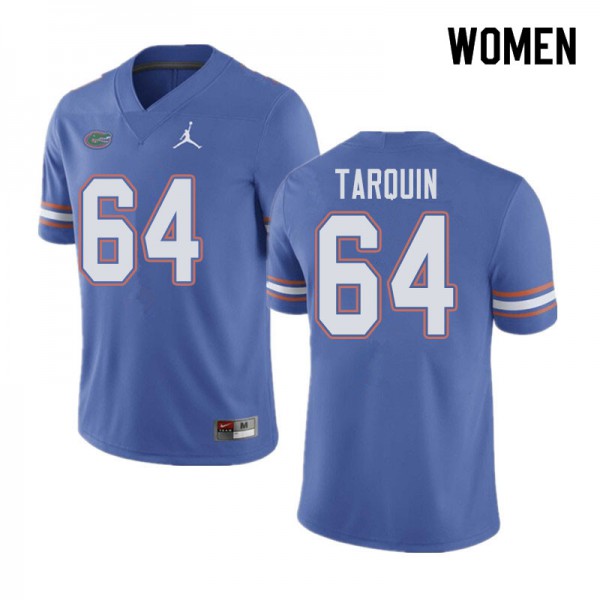 Jordan Brand Women #64 Michael Tarquin Florida Gators College Football Jersey Blue